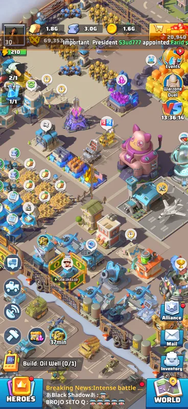 60,282,438 M — Last War account on Server 2018, VIP 12, 90.20M power