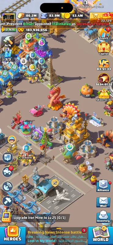 Between S2 and S3- power 183 M - Vip 13 -server 1893 — Last War account on Server 1893, VIP 12, 183.00M power