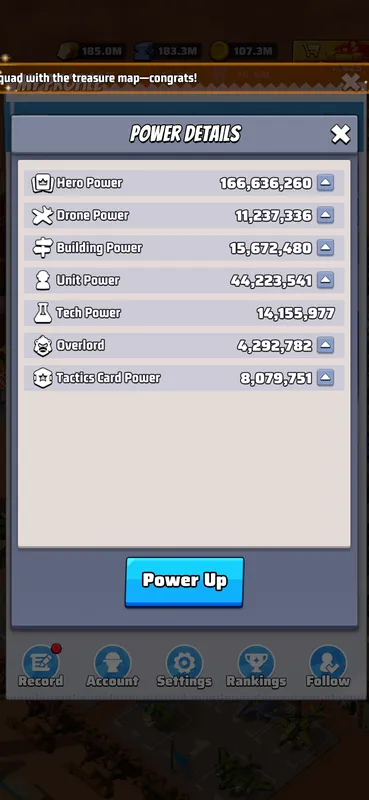 For sale: HQ 35 // T11 // 60,5M Firts squad // Gorila Gold // THP 167 // Individual power 300+ // deco 21M — Last War account on Server 1219, VIP 15, 167.00M power