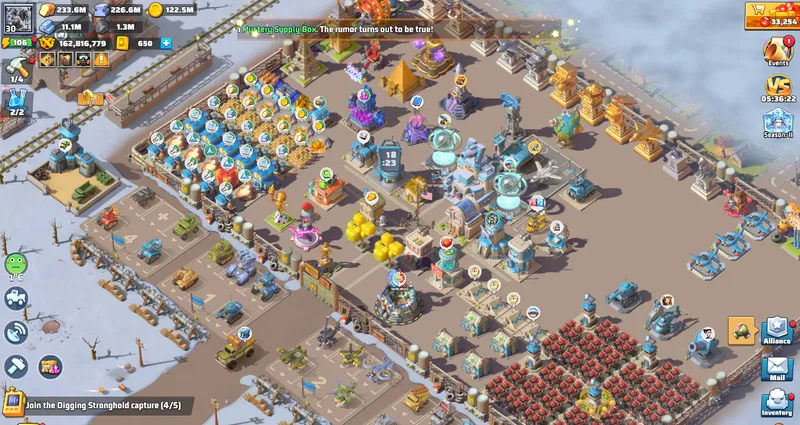 S2036 | S2 | 162.8M | T10 | VIP13 | 28.53M Tank | 22.67M Air | Drone 135 | 2nd mythic added (update) — Last War account on Server 2036, VIP 13, 162.80M power