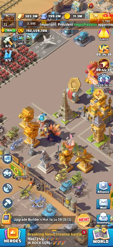 S1623 • HQ31 → HQ32 Soon • 192.4M • VIP13 • T10 • 32.43M Tank • Drone 138 — Last War account on Server 1623, VIP 13, 192.40M power